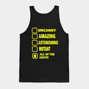 Uncanny superhero shirt for men and mutant fans Tank Top